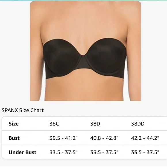SPANX Up For Anything Strapless Bra Style 30022R Size 38D - Picture 4 of 7